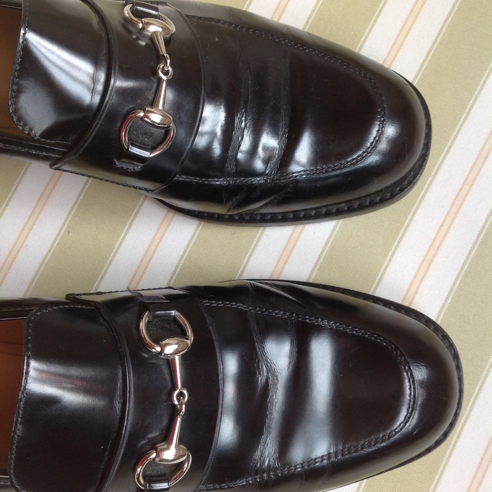 Women’s Black Gucci Heeled Loafers